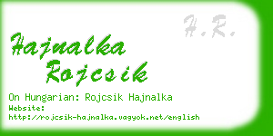 hajnalka rojcsik business card